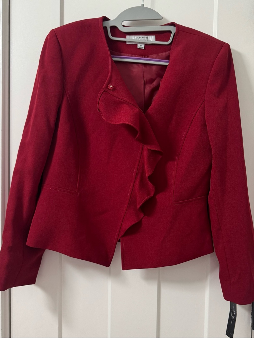 Tahari Arthur S. Levine‎ Merlot Red Blazer Jacket Women’s Size 8P Petite NWT